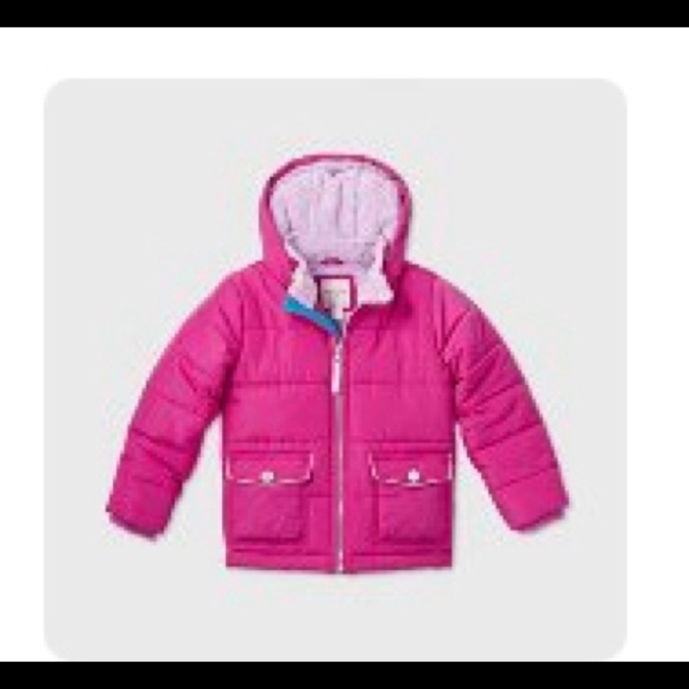 Cat & Jack Pink Puffer Coat